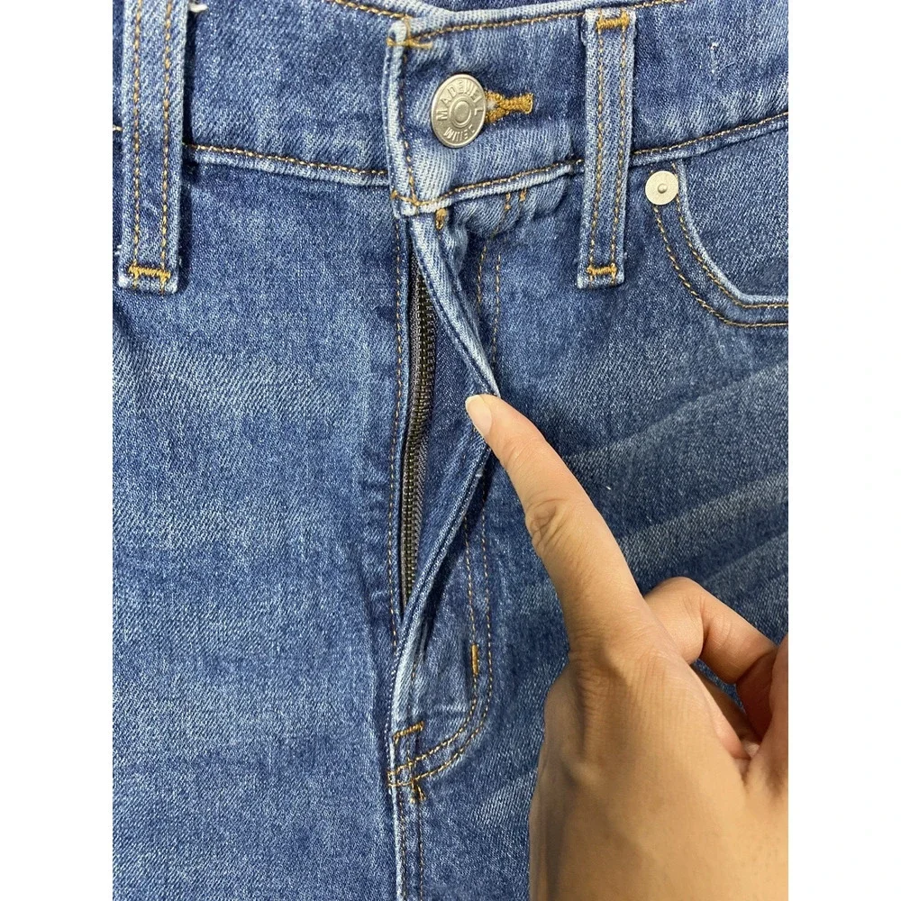 Madewell Jeans Womens 29 Blue The Perfect Vintage Straight Jean Raw Hem - Picture 9 of 14